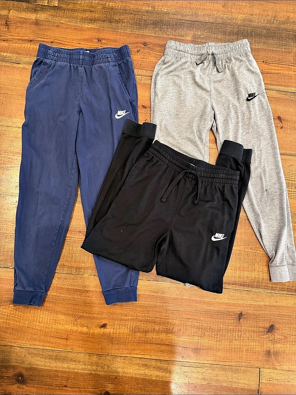 Nike Kids Joggers Set Black Gray Navy Boys Large and medium
